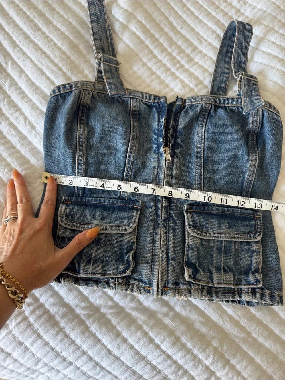 Zara Dark Blue Denim Pinafore One-Piece for Kids